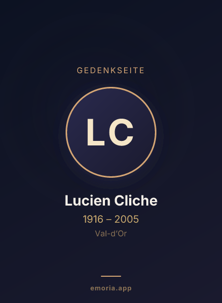 Gedenkportrait von Lucien Cliche