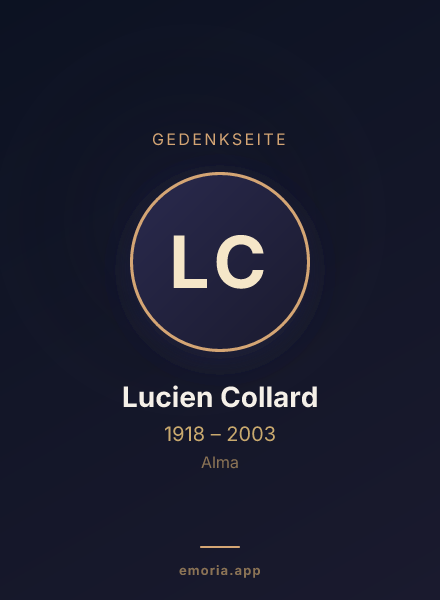 Gedenkportrait von Lucien Collard