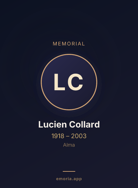 Memorial portrait of Lucien Collard