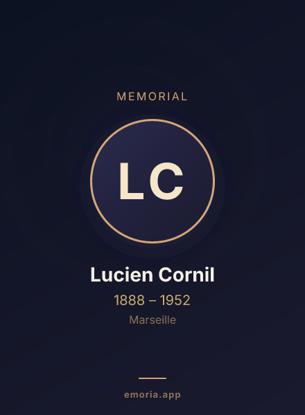 Memorial portrait of Lucien Cornil