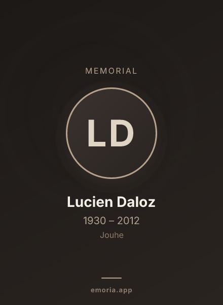 Memorial portrait of Lucien Daloz