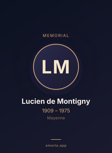 Memorial portrait of Lucien de Montigny