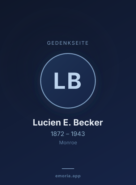 Gedenkportrait von Lucien E. Becker
