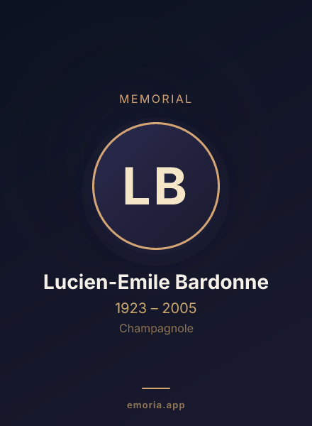 Memorial portrait of Lucien-Emile Bardonne