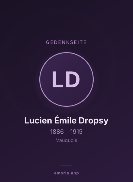 Gedenkportrait von Lucien Émile Dropsy