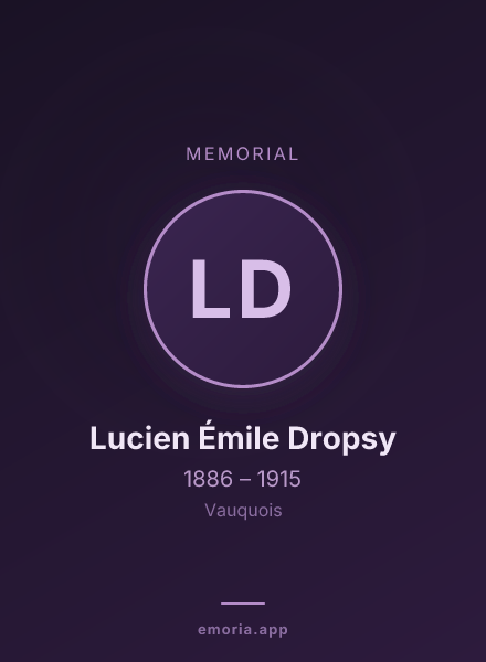 Memorial portrait of Lucien Émile Dropsy