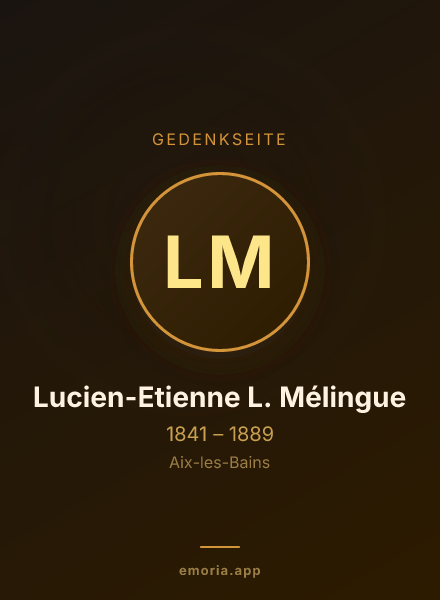 Gedenkportrait von Lucien-Etienne L. Mélingue