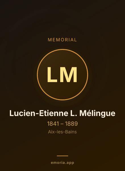 Memorial portrait of Lucien-Etienne L. Mélingue