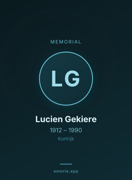 Memorial portrait of Lucien Gekiere