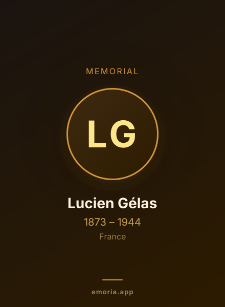 Memorial portrait of Lucien Gélas