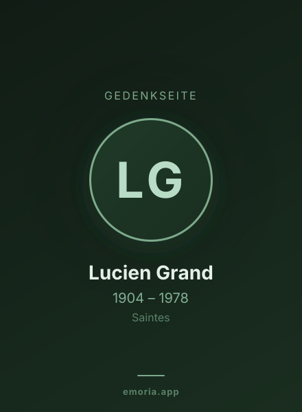 Gedenkportrait von Lucien Grand