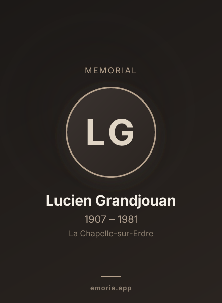 Memorial portrait of Lucien Grandjouan