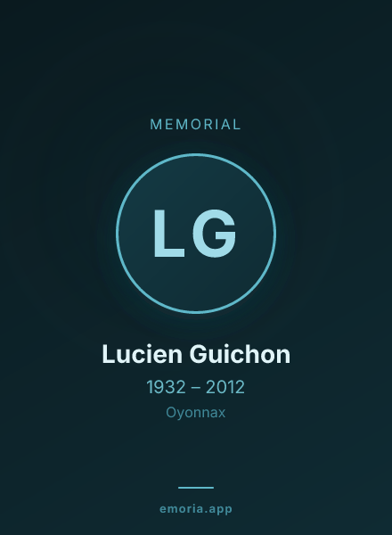 Memorial portrait of Lucien Guichon
