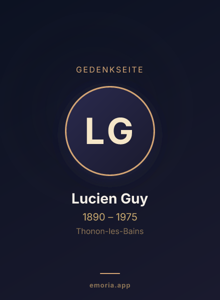 Gedenkportrait von Lucien Guy