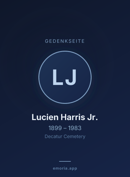 Gedenkportrait von Lucien Harris Jr.