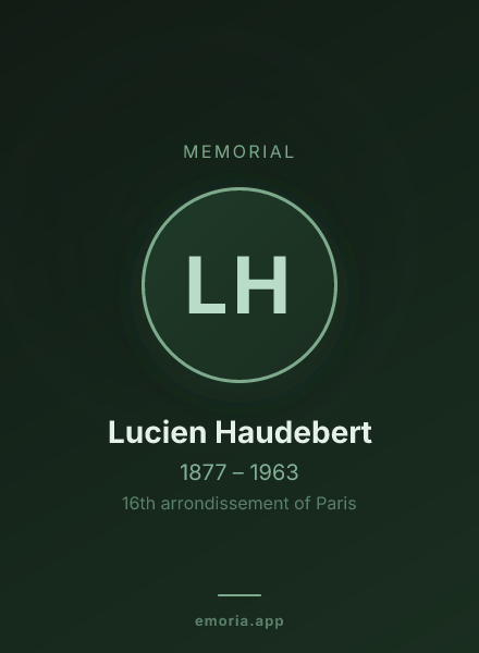 Memorial portrait of Lucien Haudebert