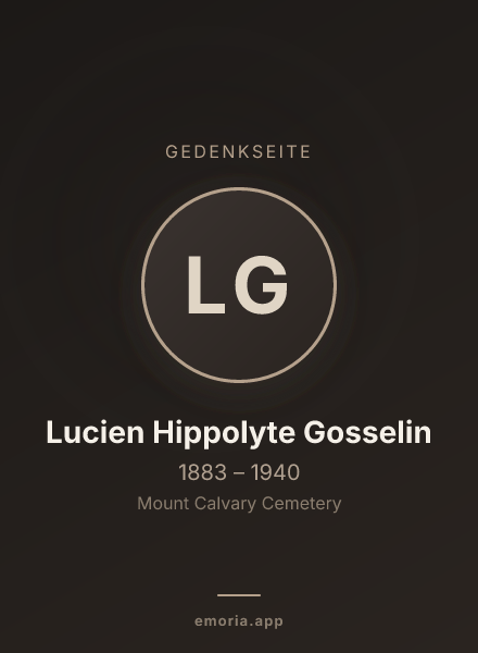 Gedenkportrait von Lucien Hippolyte Gosselin