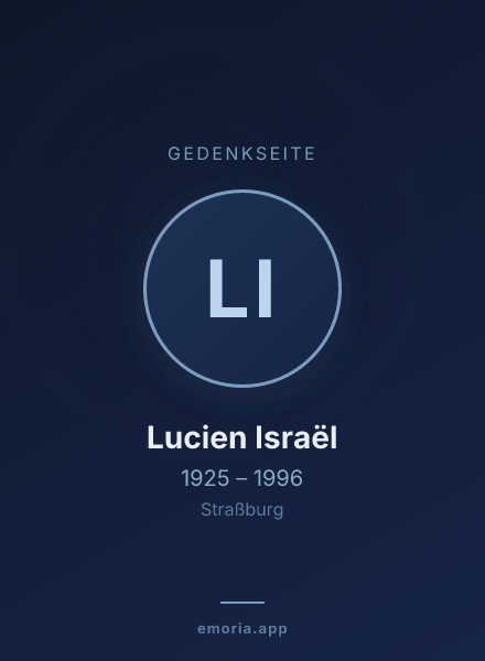 Gedenkportrait von Lucien Israël