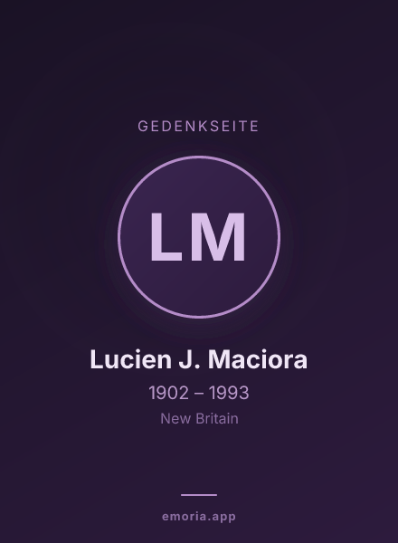 Gedenkportrait von Lucien J. Maciora