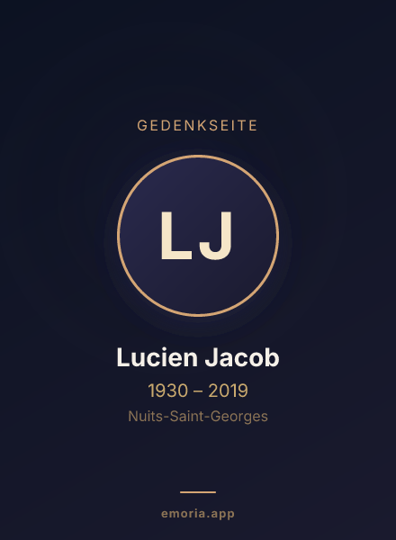 Gedenkportrait von Lucien Jacob