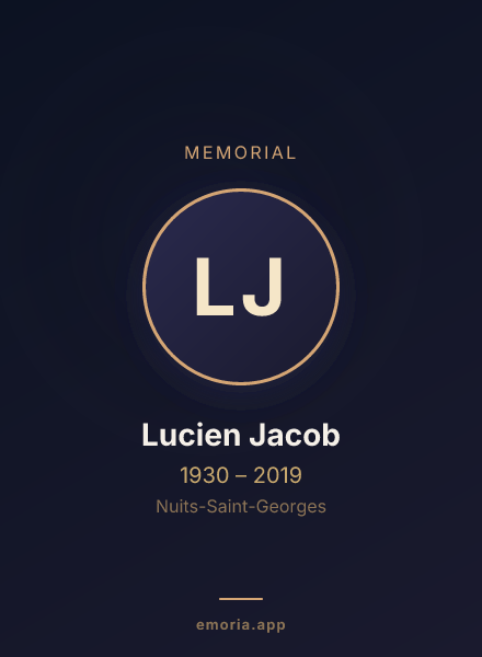 Memorial portrait of Lucien Jacob