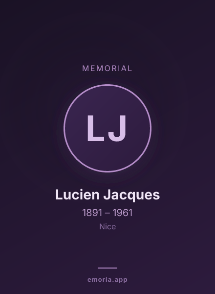 Memorial portrait of Lucien Jacques
