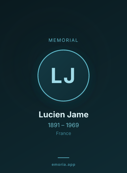 Memorial portrait of Lucien Jame