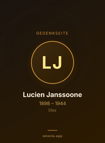 Gedenkportrait von Lucien Janssoone