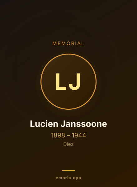 Memorial portrait of Lucien Janssoone