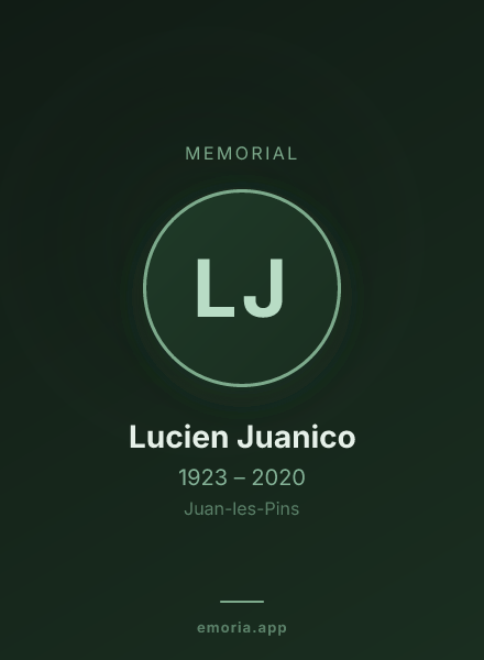 Memorial portrait of Lucien Juanico