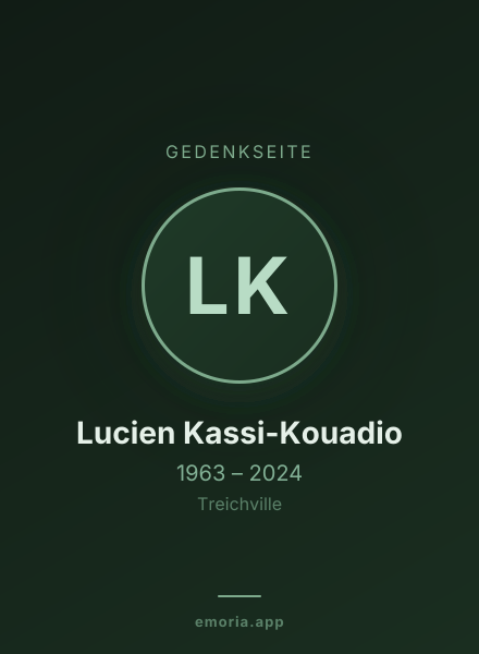 Gedenkportrait von Lucien Kassi-Kouadio