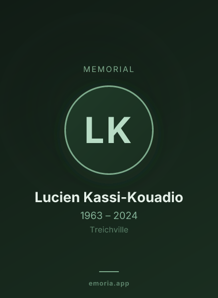 Memorial portrait of Lucien Kassi-Kouadio