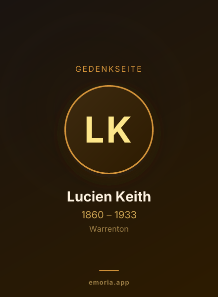 Gedenkportrait von Lucien Keith