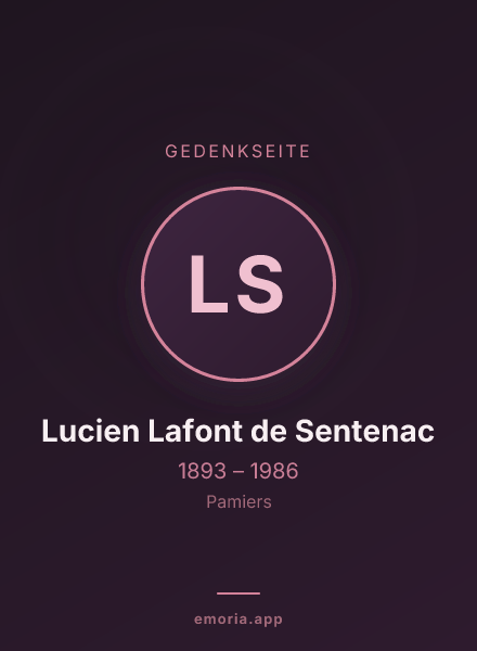 Gedenkportrait von Lucien Lafont de Sentenac