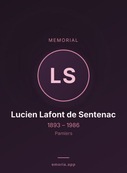 Memorial portrait of Lucien Lafont de Sentenac
