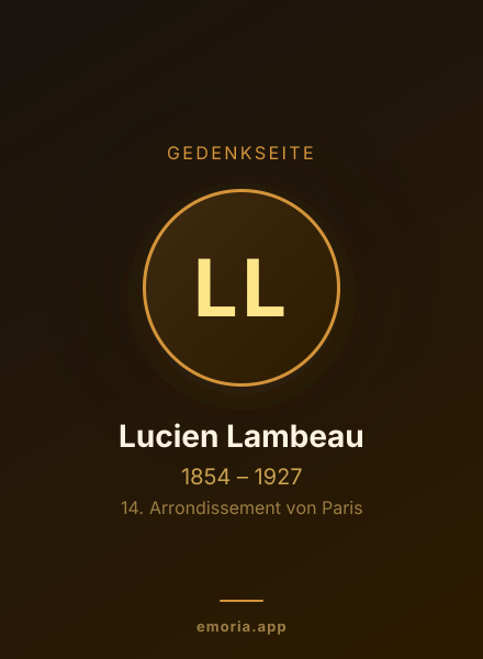 Gedenkportrait von Lucien Lambeau