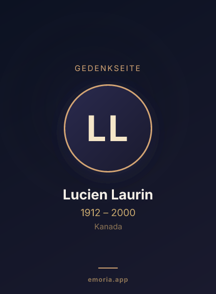 Gedenkportrait von Lucien Laurin