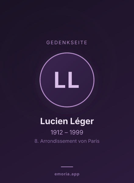 Gedenkportrait von Lucien Léger