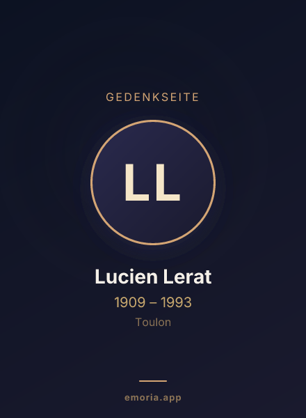 Gedenkportrait von Lucien Lerat