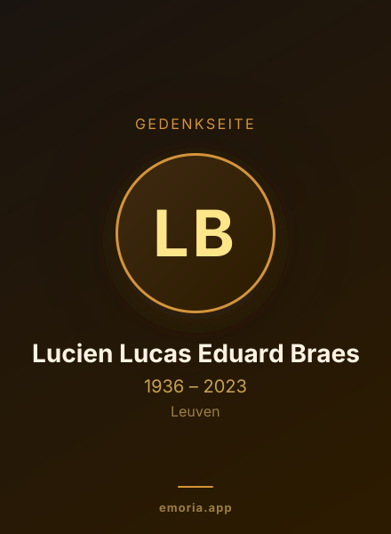 Gedenkportrait von Lucien Lucas Eduard Braes