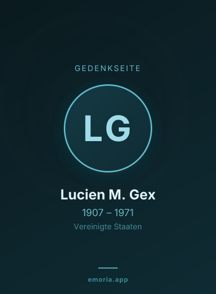 Gedenkportrait von Lucien M. Gex