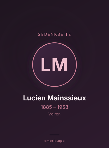 Gedenkportrait von Lucien Mainssieux
