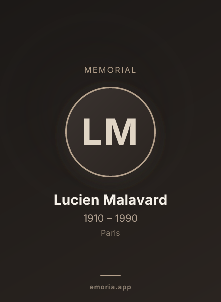 Memorial portrait of Lucien Malavard