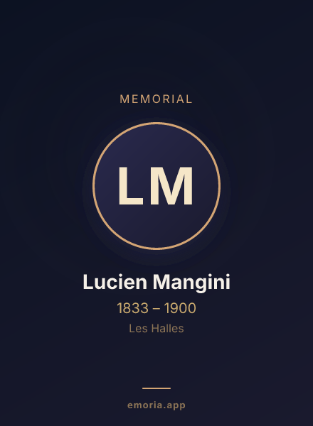 Memorial portrait of Lucien Mangini