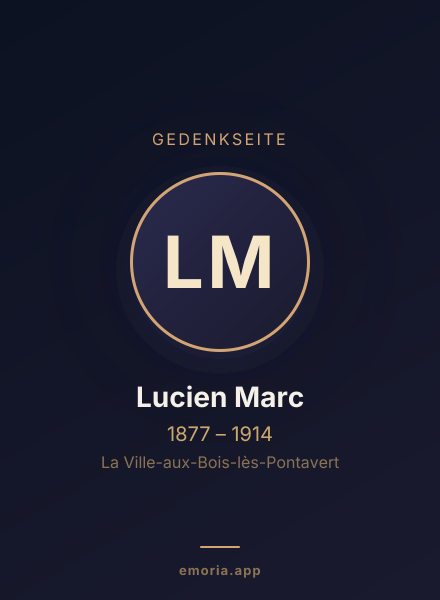 Gedenkportrait von Lucien Marc