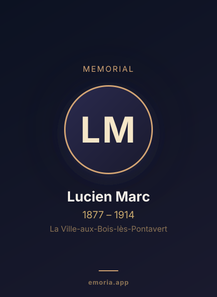 Memorial portrait of Lucien Marc