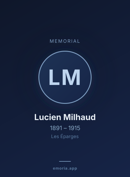Memorial portrait of Lucien Milhaud