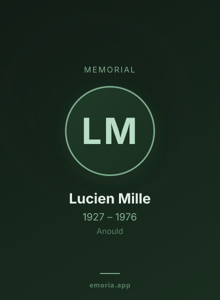 Memorial portrait of Lucien Mille