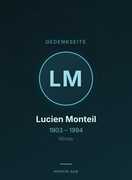 Gedenkportrait von Lucien Monteil