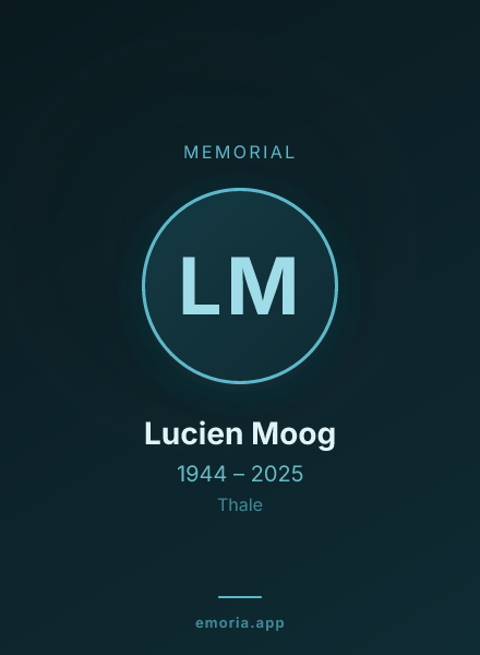 Memorial portrait of Lucien Moog
